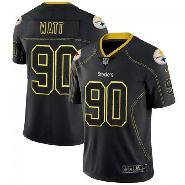 Nike Steelers #90 T. J. Watt Lights Out Black Men's Stitched NFL Limited Rush Jersey