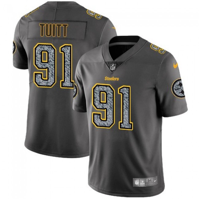 Pittsburgh Steelers #91 Stephon Tuitt Gray Static Youth Stitched NFL Vapor Untouchable Limited Jersey