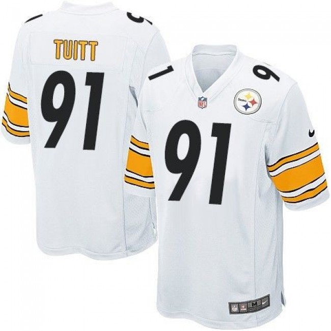 Pittsburgh Steelers #91 Stephon Tuitt White Youth Stitched NFL Elite Jersey