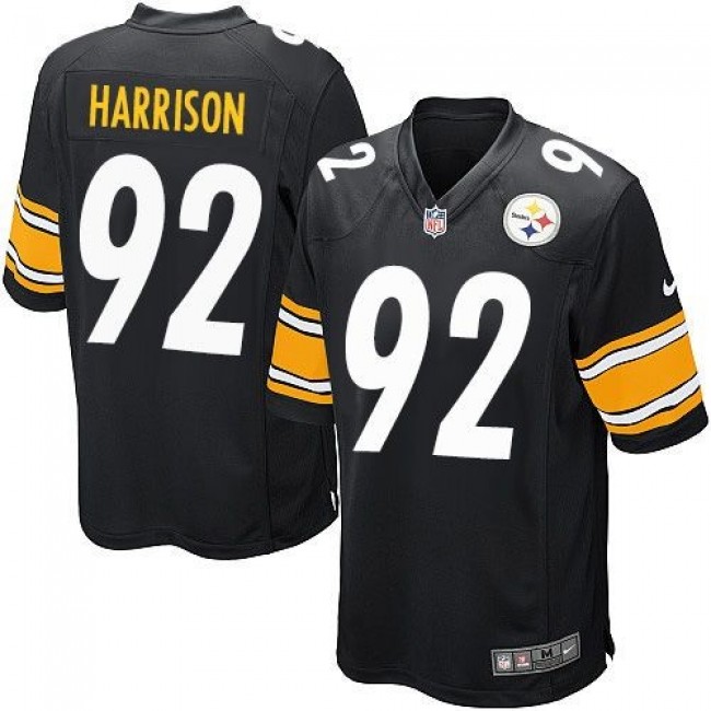 Pittsburgh Steelers #92 James Harrison Black Team Color Youth Stitched NFL Elite Jersey