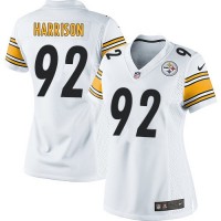 اكشن مباشر NFL Jersey number 97-Women's Steelers #92 James Harrison White ... اكشن مباشر