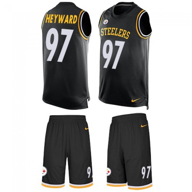 Nike Steelers #97 Cameron Heyward Black Team Color Men's Stitched NFL Limited Tank Top Suit Jersey
