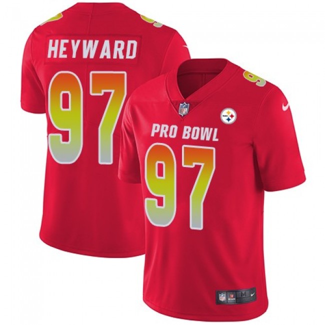 Pittsburgh Steelers #97 Cameron Heyward Red Youth Stitched NFL Limited AFC 2018 Pro Bowl Jersey