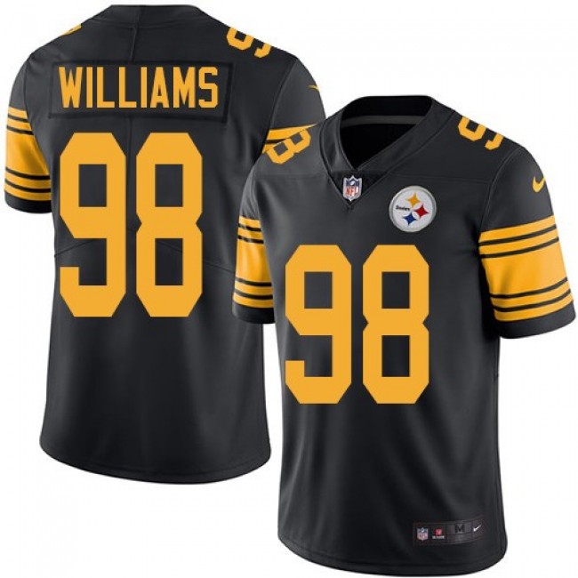 Nike Steelers #98 Vince Williams Black Men's Stitched NFL Limited Rush Jersey