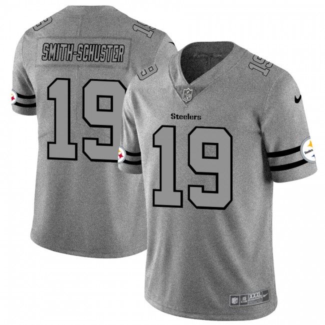 Pittsburgh Steelers #19 JuJu Smith-Schuster Men's Nike Gray Gridiron II Vapor Untouchable Limited NFL Jersey