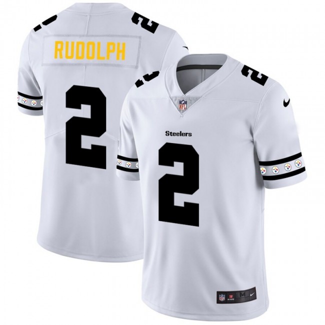 Pittsburgh Steelers #2 Mason Rudolph Nike White Team Logo Vapor Limited NFL Jersey