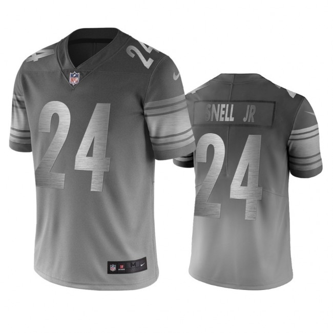 Pittsburgh Steelers #24 Benny Snell Jr. Silver Gray Vapor Limited City Edition NFL Jersey