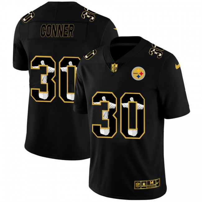 Pittsburgh Steelers #30 James Conner Nike Carbon Black Vapor Cristo Redentor Limited NFL Jersey