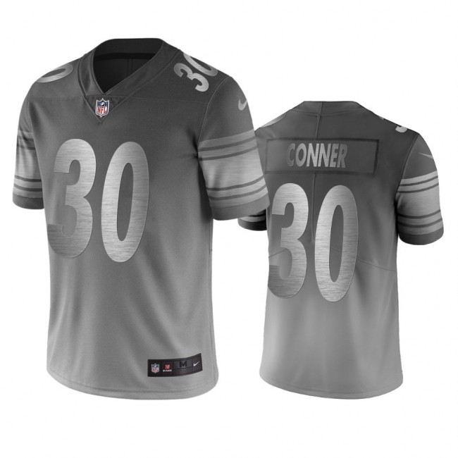 Pittsburgh Steelers #30 James Conner Silver Gray Vapor Limited City Edition NFL Jersey