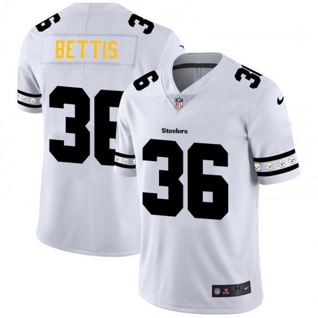 Pittsburgh Steelers #36 Jerome Bettis Nike White Team Logo Vapor Limited NFL Jersey