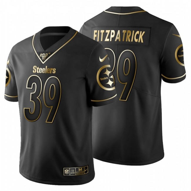 Pittsburgh Steelers #39 Minkah Fitzpatrick Men's Nike Black Golden Limited NFL 100 Jersey