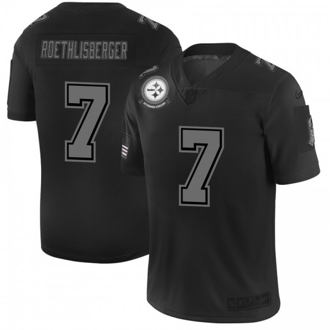 Pittsburgh Steelers #7 Ben Roethlisberger Men's Nike Black 2019 Salute to Service Limited Stitched NFL Jersey