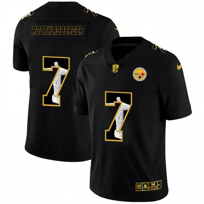 Pittsburgh Steelers #7 Ben Roethlisberger Nike Carbon Black Vapor Cristo Redentor Limited NFL Jersey