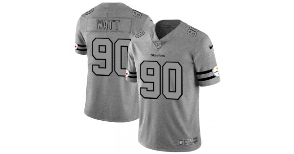 زيت فوكس تيتان NFL Jersey 31-Pittsburgh Steelers #90 T.J. Watt Men's Nike Gray ... زيت فوكس تيتان