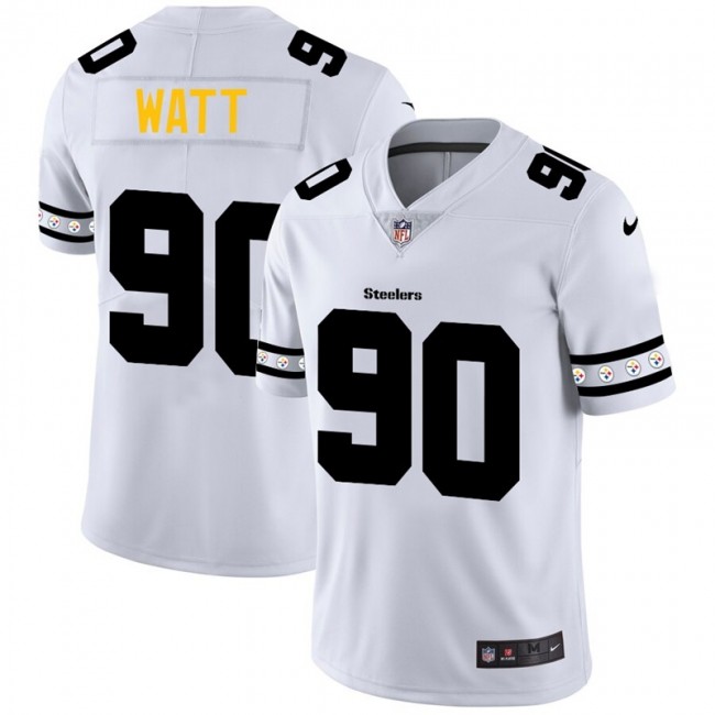 Pittsburgh Steelers #90 T.J. Watt Nike White Team Logo Vapor Limited NFL Jersey