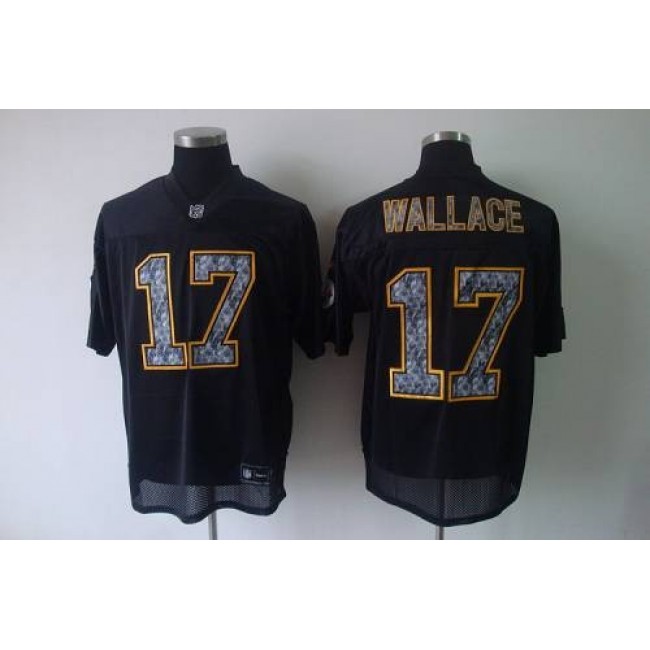 Sideline Black United Steelers #17 Mike Wallace Black Stitched NFL Jersey