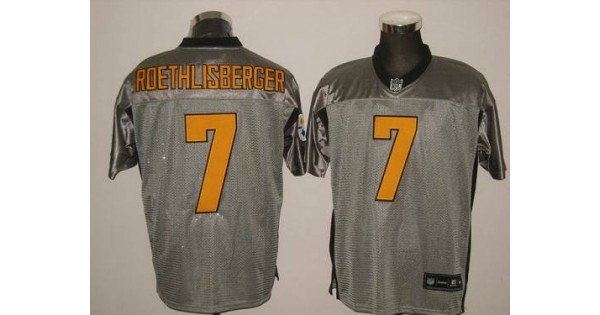 عروض على الثلاجات 76ers NFL Jersey-Steelers #7 Ben Roethlisberger Grey Shadow ... عروض على الثلاجات
