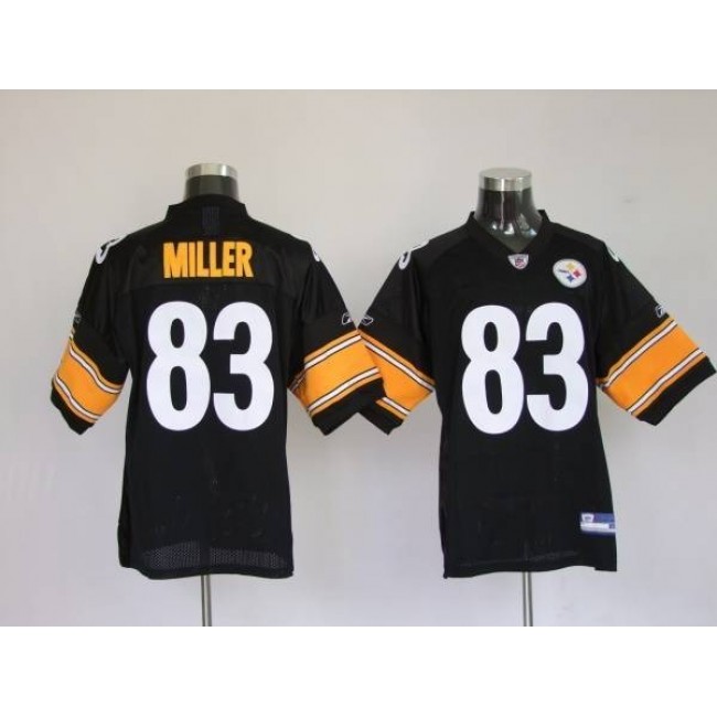 Steelers #83 Heath Miller Black Stitched NFL Jersey