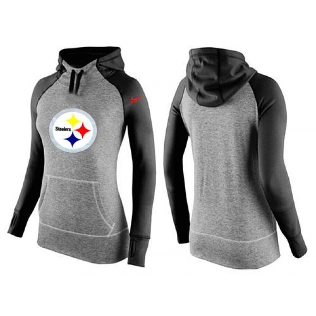 Women's Pittsburgh Steelers Hoodie Grey Black-1 Jersey