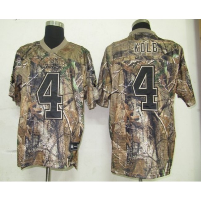 Cardinals #4 Kevin Kolb Camouflage Realtree Embroidered NFL Jersey