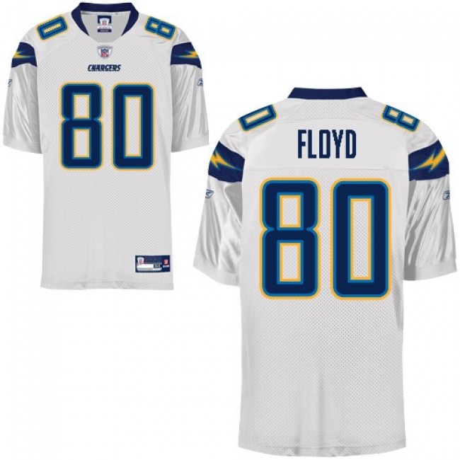 Chargers #80 Malcom Floyd White Stitched NFL Jersey