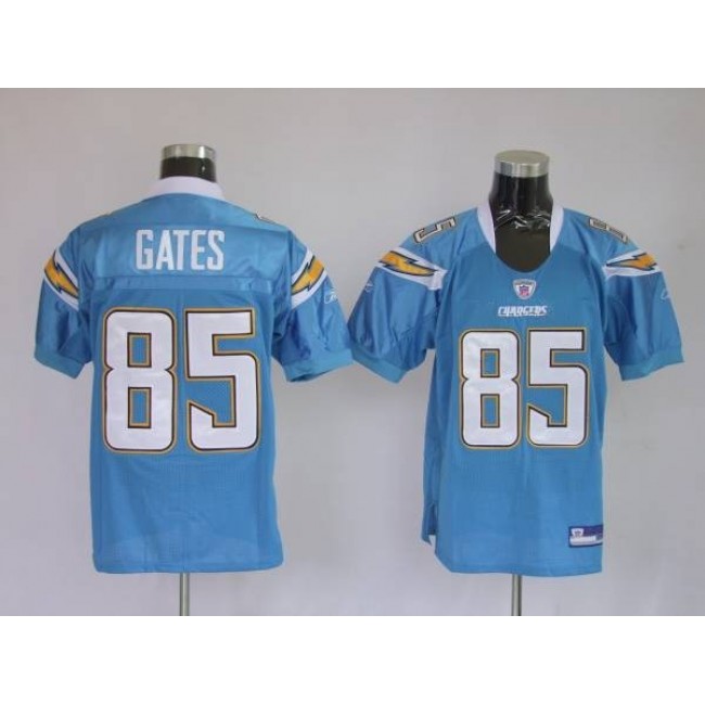 Chargers Antonio Gates #85 Stitched Baby Blue NFL Jersey