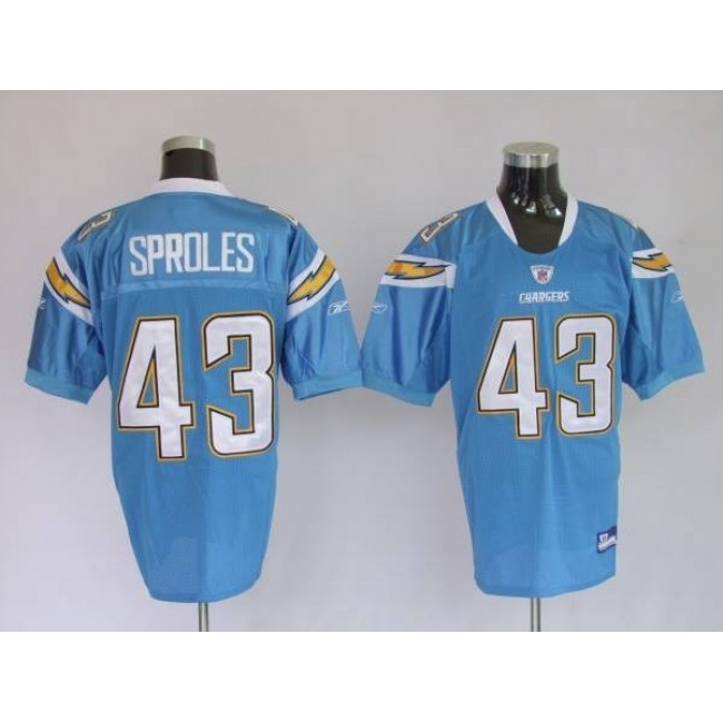 Chargers Darren Sproles #43 Stitched Baby Blue NFL Jersey