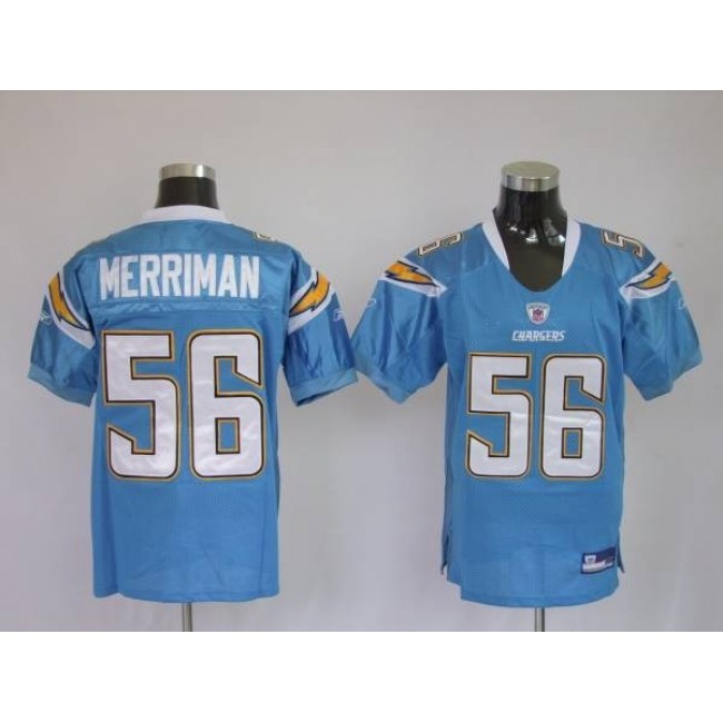 Chargers Shawne Merriman #56 Stitched Baby Blue NFL Jersey