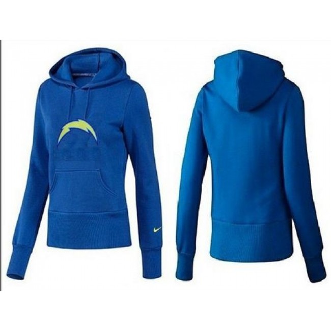 Women's San Diego Chargers Logo Pullover Hoodie Blue Jersey