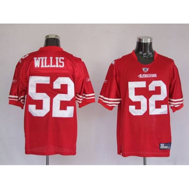 49ers #52 Patrick Willis Stitched Red NFL Jersey