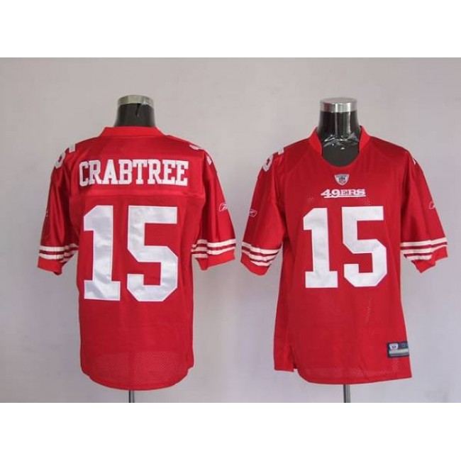 49ers Michael Crabtree #15 Stitched Red NFL Jersey