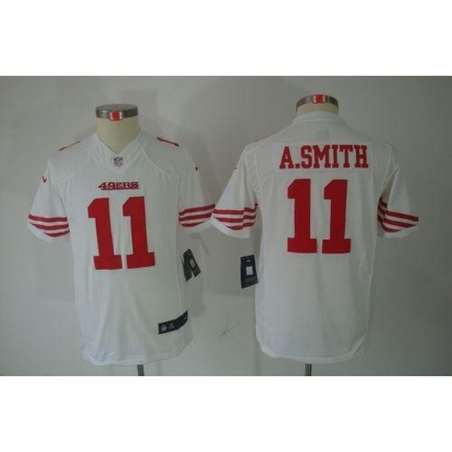 San Francisco 49ers #11 Alex Smith White Youth Stitched NFL Limited Jersey
