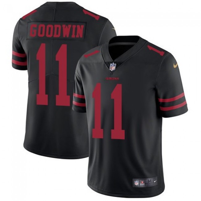 San Francisco 49ers #11 Marquise Goodwin Black Alternate Youth Stitched NFL Vapor Untouchable Limited Jersey