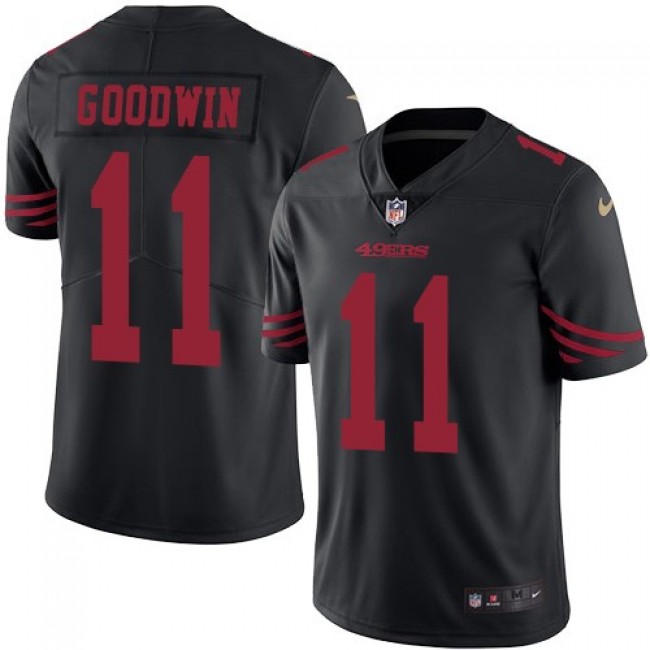 San Francisco 49ers #11 Marquise Goodwin Black Youth Stitched NFL Limited Rush Jersey