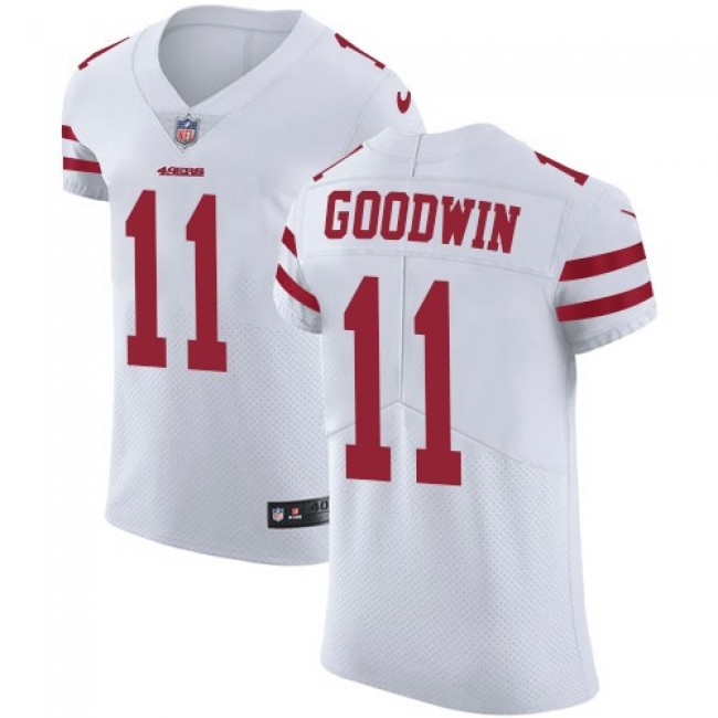 Nike 49ers #11 Marquise Goodwin White Men's Stitched NFL Vapor Untouchable Elite Jersey