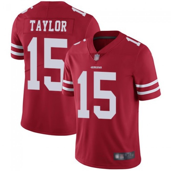 Nike 49ers #15 Trent Taylor Red Team Color Men's Stitched NFL Vapor Untouchable Limited Jersey