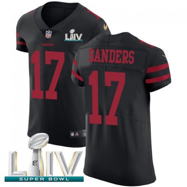 Nike 49ers #17 Emmanuel Sanders Black Super Bowl LIV 2020 Alternate Men's Stitched NFL Vapor Untouchable Elite Jersey