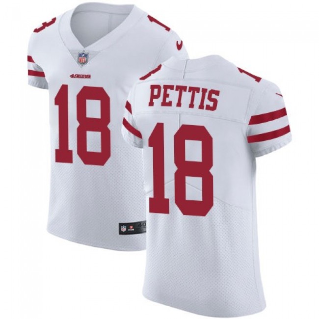 Nike 49ers #18 Dante Pettis White Men's Stitched NFL Vapor Untouchable Elite Jersey