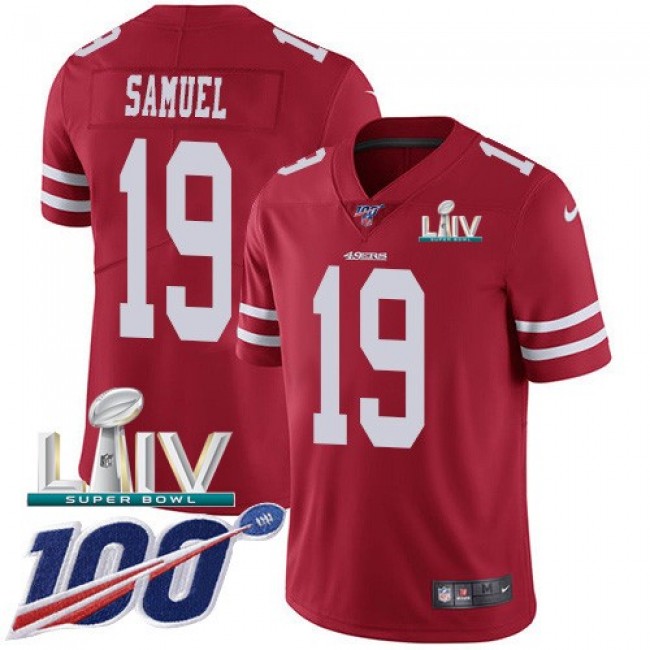 عدسات رمادي غامق NFL Jersey julio jones-Nike 49ers #19 Deebo Samuel Red Super Bowl ... عدسات رمادي غامق