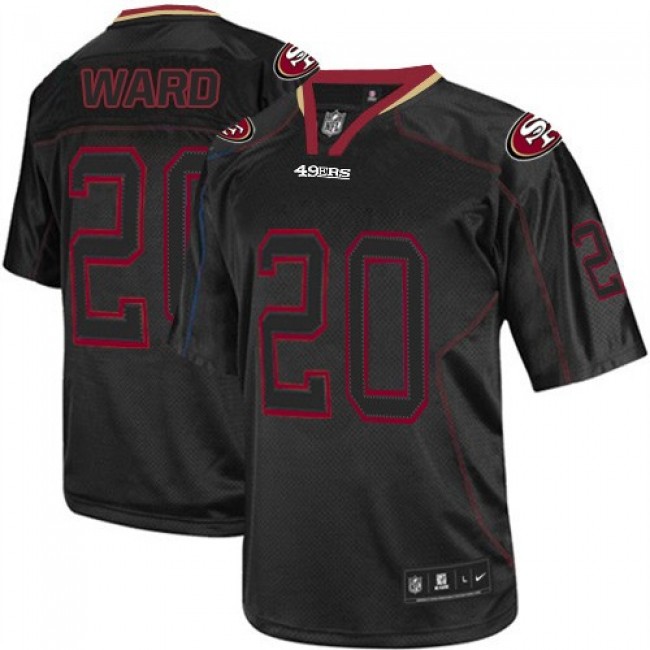 Nike 49ers #20 Jimmie Ward Lights Out Black Men's Stitched NFL Elite Jersey