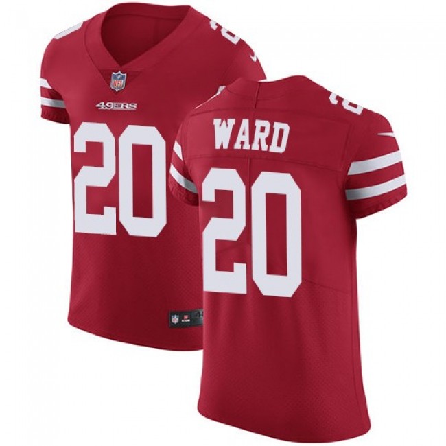 Nike 49ers #20 Jimmie Ward Red Team Color Men's Stitched NFL Vapor Untouchable Elite Jersey