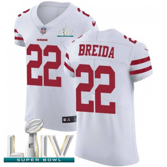 متى يتم معرفة نوع الجنين NFL Jersey elite-Nike 49ers #22 Matt Breida White Super Bowl LIV ... متى يتم معرفة نوع الجنين