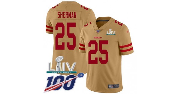 اوك NFL Jersey limited vs game-Nike 49ers #25 Richard Sherman Gold ... اوك