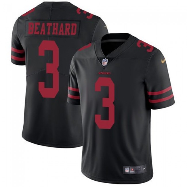 San Francisco 49ers #3 C.J. Beathard Black Alternate Youth Stitched NFL Vapor Untouchable Limited Jersey