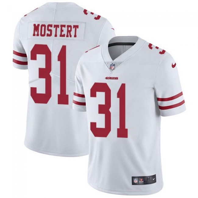 Nike 49ers #31 Raheem Mostert White Men's Stitched NFL Vapor Untouchable Limited Jersey