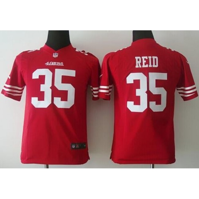 San Francisco 49ers #35 Eric Reid Red Team Color Youth Stitched NFL Elite Jersey