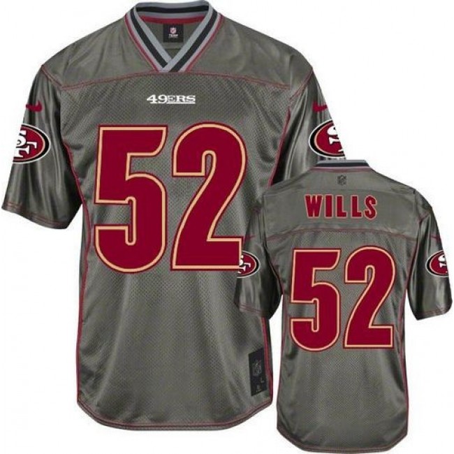 San Francisco 49ers #52 Patrick Willis Grey Youth Stitched NFL Elite Vapor Jersey