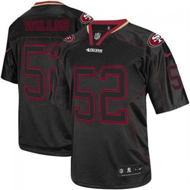 San Francisco 49ers #52 Patrick Willis Lights Out Black Youth Stitched NFL Elite Jersey