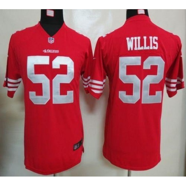 San Francisco 49ers #52 Patrick Willis Red Team Color Youth Stitched NFL Elite Jersey