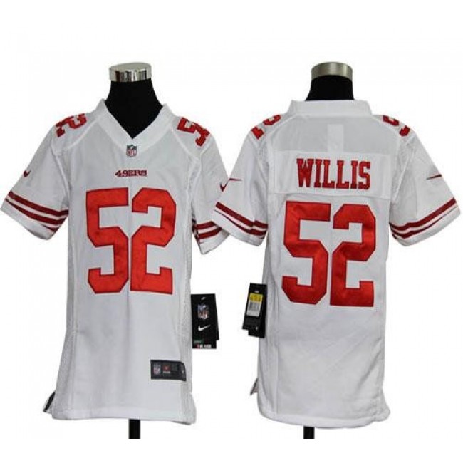 San Francisco 49ers #52 Patrick Willis White Youth Stitched NFL Elite Jersey